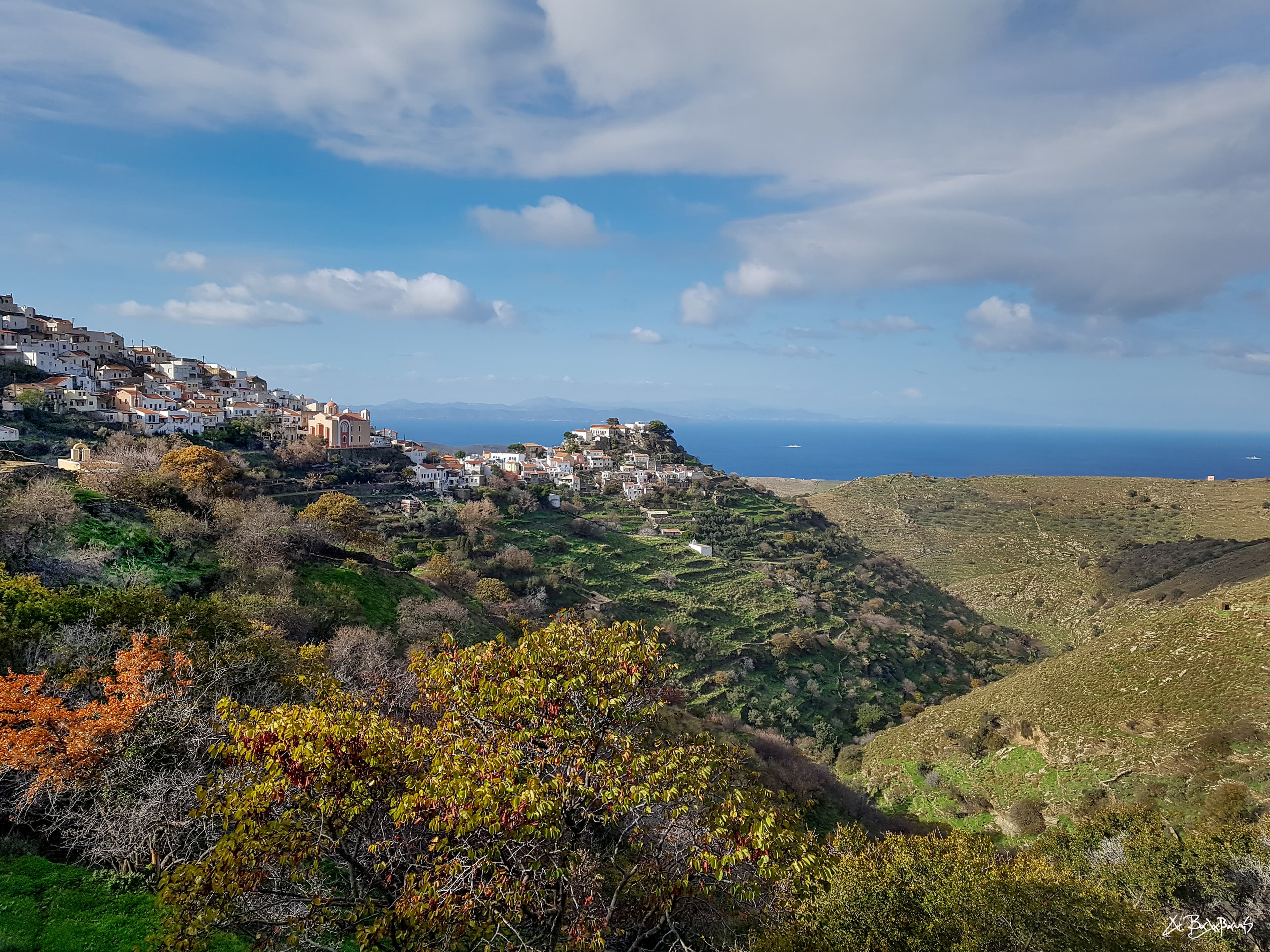 Peaceful living room with natural stone walls